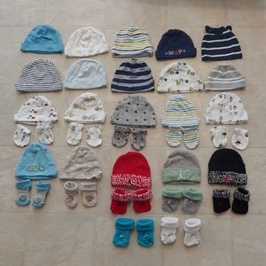 Infant hats, mittens, and socks SOLD!